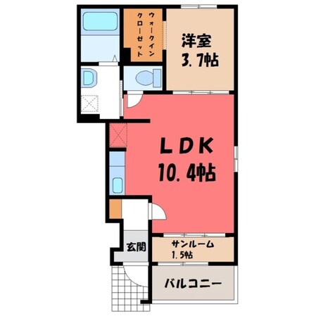 下館駅 徒歩9分 1階の物件間取画像